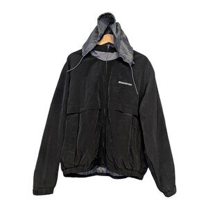 Bridgestone Racing Jacket Polyester Shell Black Vented Hooded Mens Size L XL